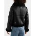 Women’s Aviator Cropped Shearling Leather Jacket Women’s Aviator Cropped Shearling Leather Jacket